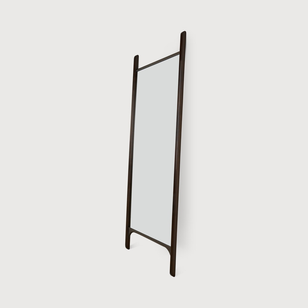 Ethnicraft Staande Spiegel 'PI' Mahoniehout, 200 x 80cm, kleur Donkerbruin