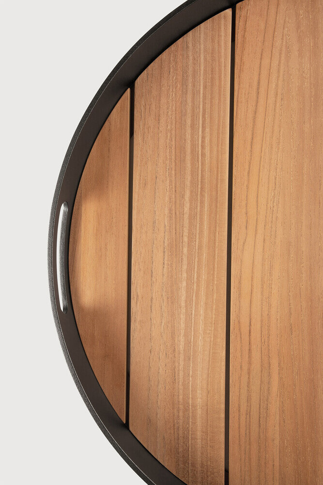 Ethnicraft Rond Dienblad 'Core' t.b.v. Outdoor Bijzettafel Tray 49cm ,Teakhout