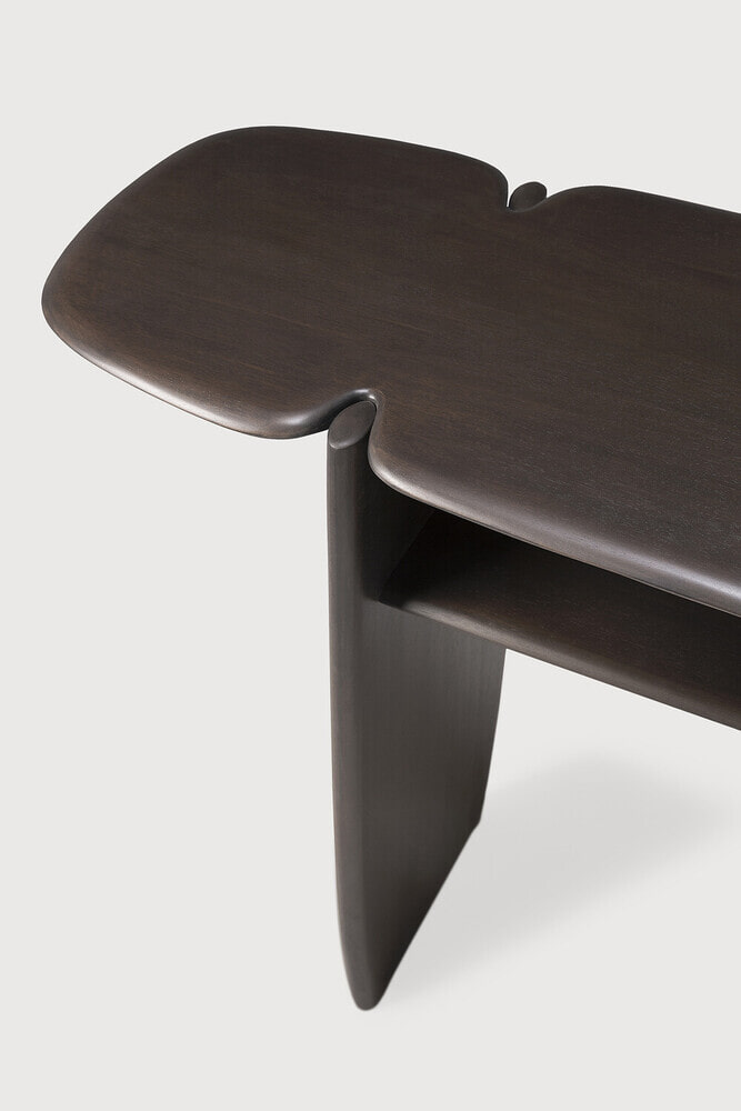 Ethnicraft Sidetable 'PI' Gevernist Mahoniehout, 130cm, kleur Donkerbruin