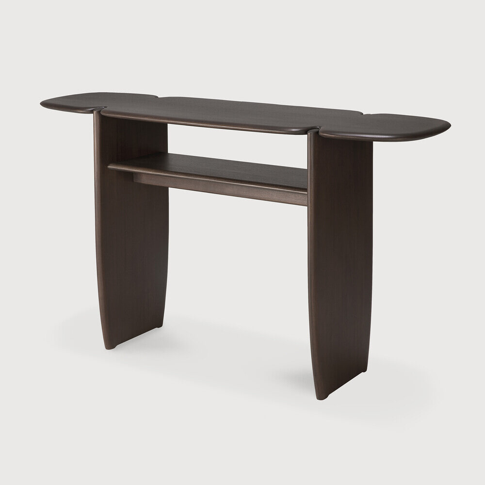 Ethnicraft Sidetable 'PI' Gevernist Mahoniehout, 130cm, kleur Donkerbruin