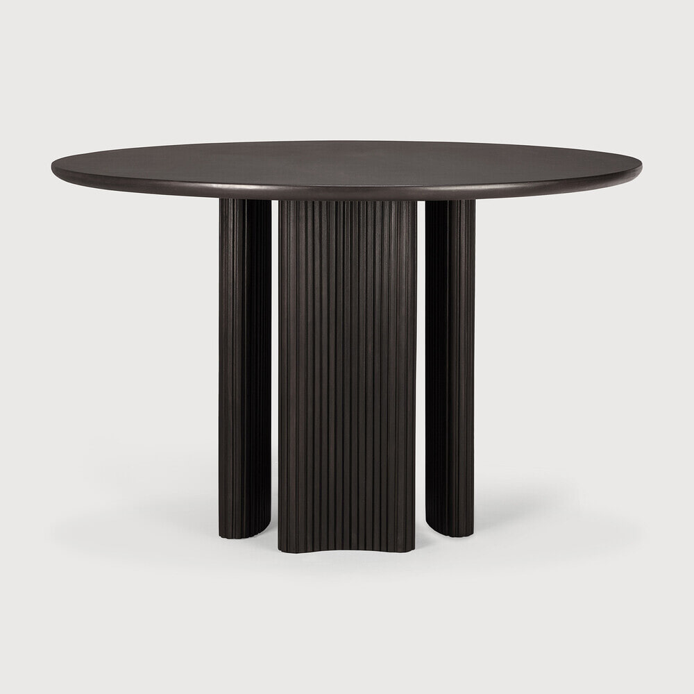 Ethnicraft Ronde Eettafel Roller Max Gevernist Mahoniehout, 150cm - Donkerbruin
