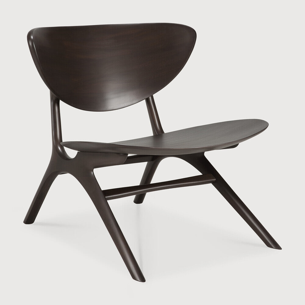 Ethnicraft Fauteuil Eye Gevernist Mahoniehout - Donkerbruin