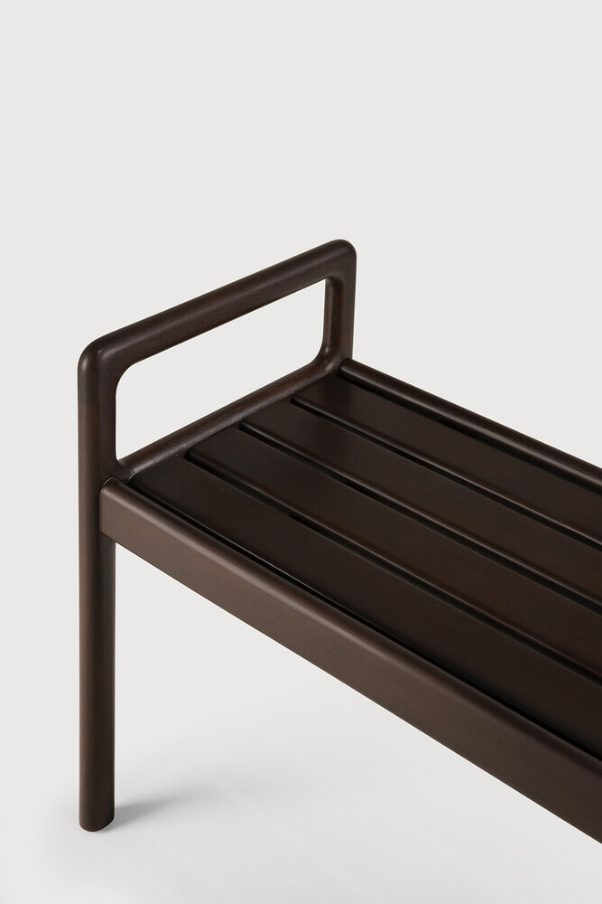Ethnicraft Eetkamerbank 'Jack' Gevernist Mahoniehout, 150cm, kleur Donkerbruin