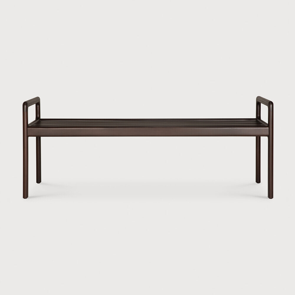 Ethnicraft Eetkamerbank 'Jack' Gevernist Mahoniehout, 150cm, kleur Donkerbruin