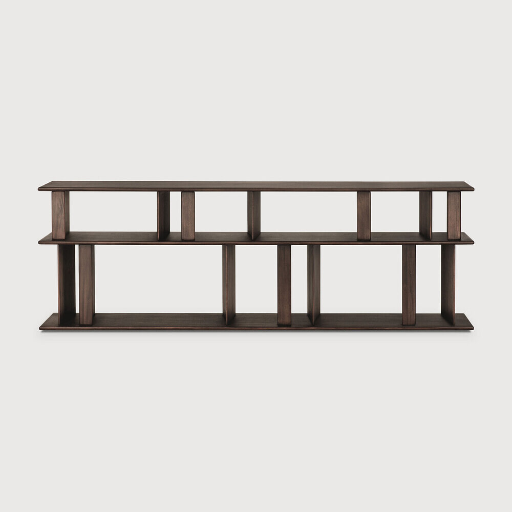 Ethnicraft Sidetable 'Block', 210cm, kleur Espresso Matte
