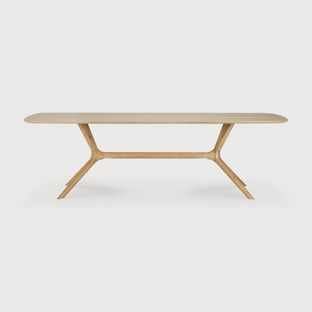 Ethnicraft Eettafel 'X' Geolied Eikenhout, 250 x 100cm