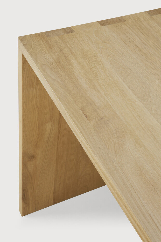 Ethnicraft Bureau 'U' Gevernist Eikenhout, 140 x 70cm, kleur Naturel