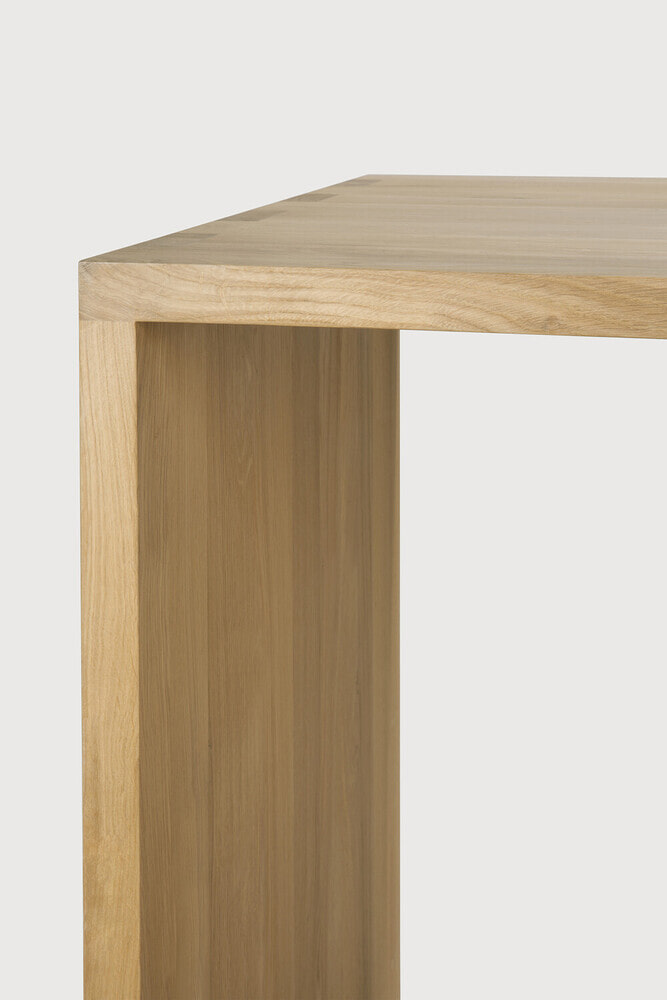 Ethnicraft Bureau 'U' Gevernist Eikenhout, 140 x 70cm, kleur Naturel