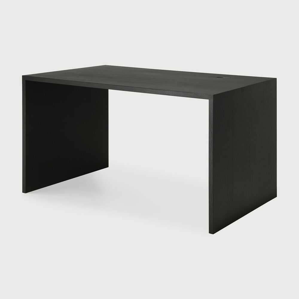 Ethnicraft Bureau 'U' Gevernist Eikenhout, 140 x 70cm, kleur Zwart