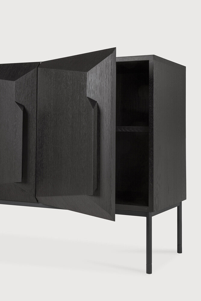 Ethnicraft Dressoir 'Stairs' Gevernist Eikenhout, 200cm, kleur Zwart