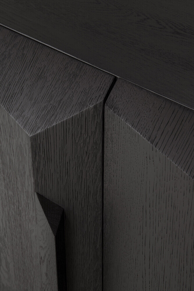 Ethnicraft Dressoir 'Stairs' Gevernist Eikenhout, 200cm, kleur Zwart