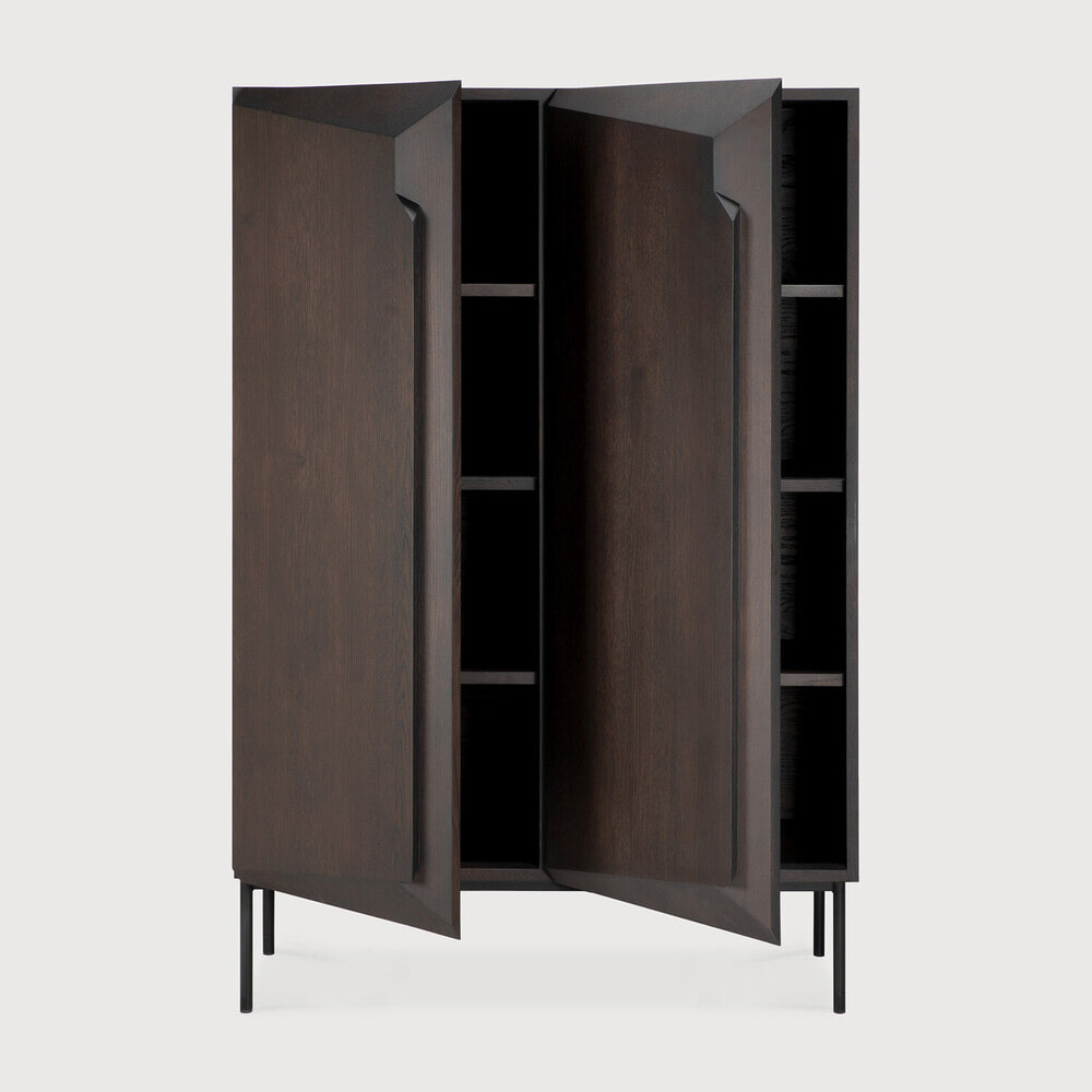 Ethnicraft Opbergkast 'Stairs' Gevernist Eikenhout, 150 x 100cm, kleur Bruin