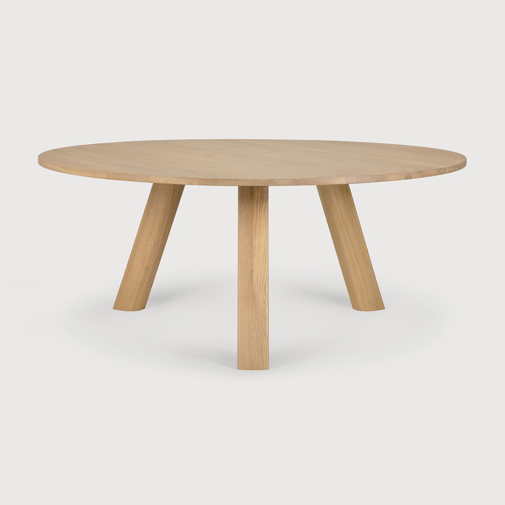 Ethnicraft Ronde Eettafel Unda Eiken, 180cm - Naturel