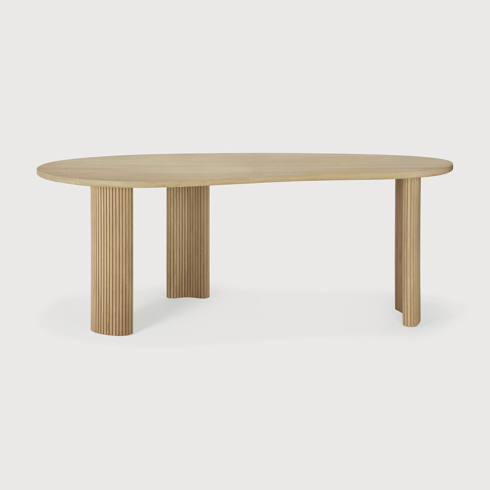 Ethnicraft Organisch Bureau 'Boomerang' Eikenhout, 200 x 100cm, kleur Naturel