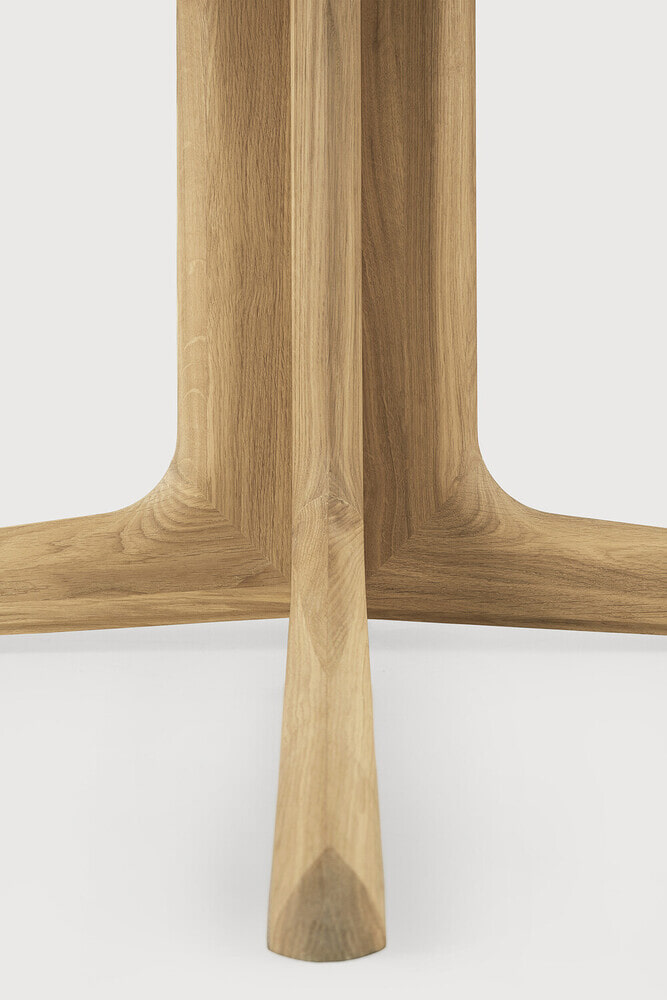 Ethnicraft Vierkante Eettafel 'Corto' Geolied Eikenhout, 150 x 150cm, kleur Naturel