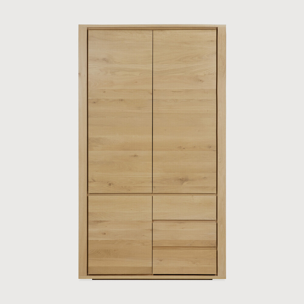 Ethnicraft Kledingkast Shadow Geolied Eikenhout, 200 x 115cm - Naturel