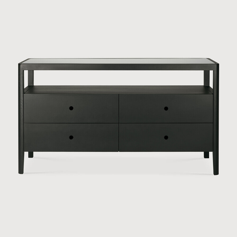 Ethnicraft Dressoir 'Spindle' Gevernist Eikenhout, 150cm, kleur Zwart