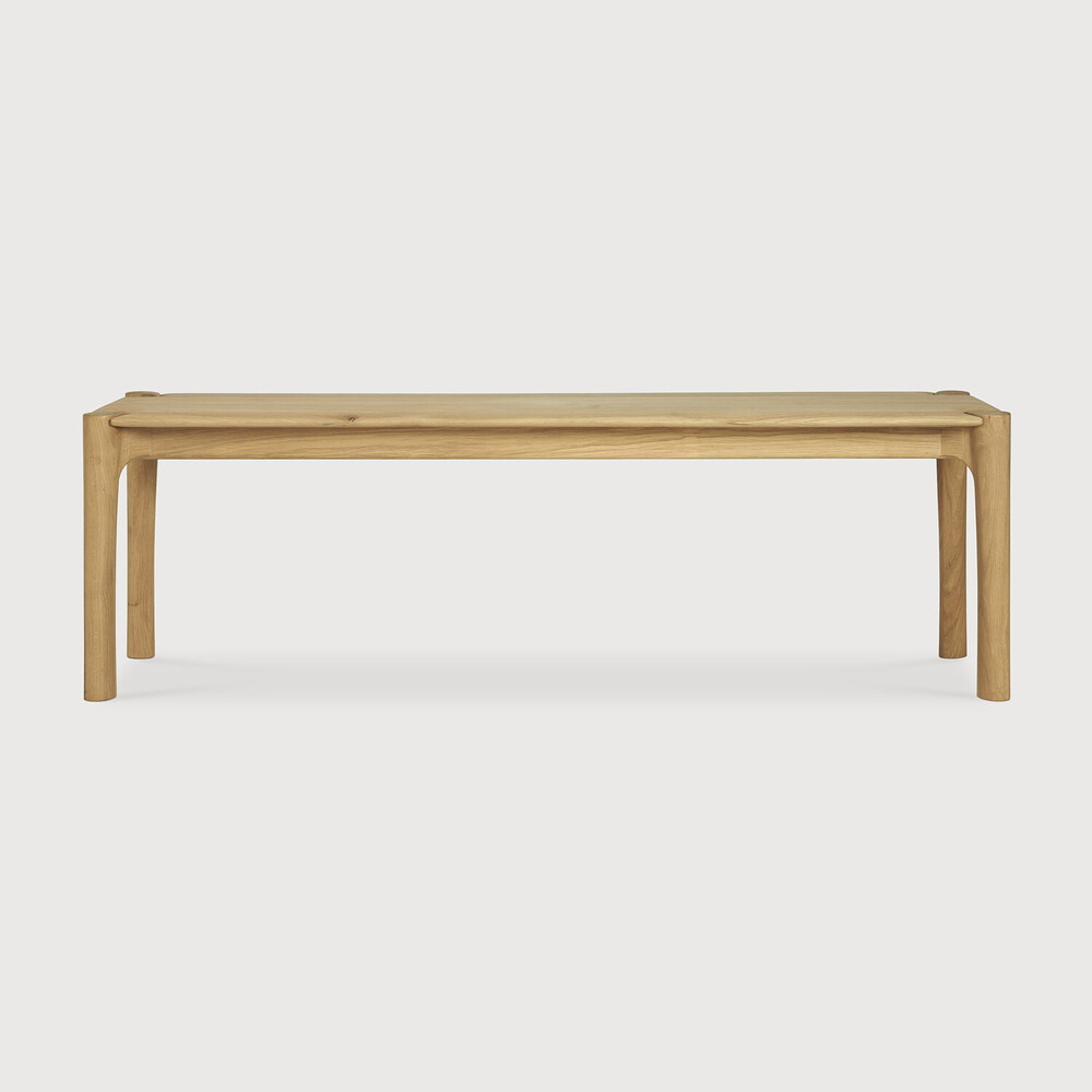 Ethnicraft Eetkamerbank 'PI' Geolied Eikenhout, 146cm, kleur Naturel