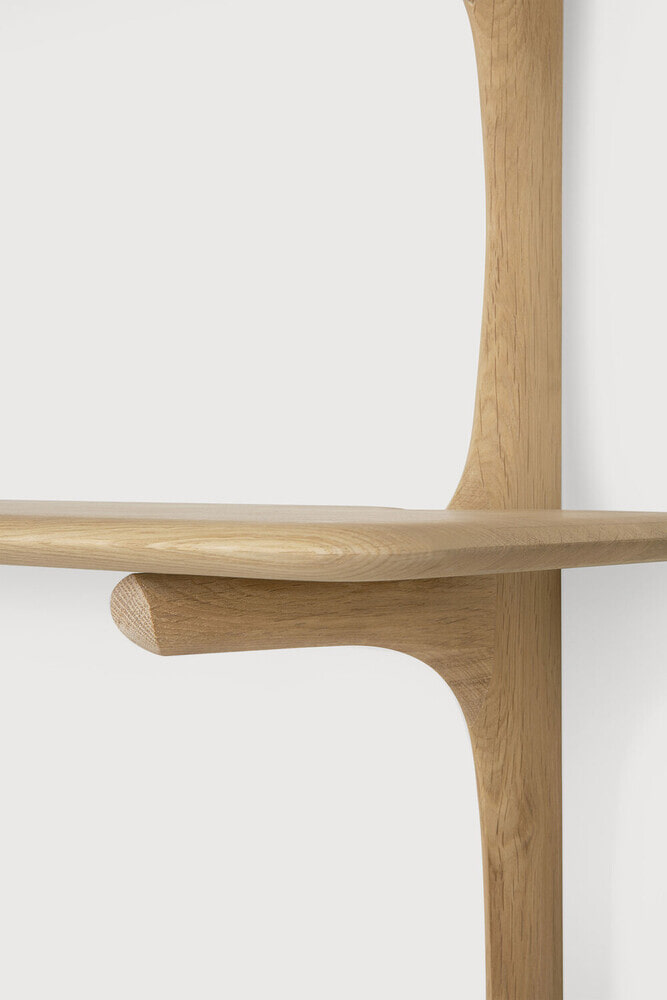 Ethnicraft Wandrek 'PI' Geolied Eikenhout, Met 2 planken, kleur Naturel