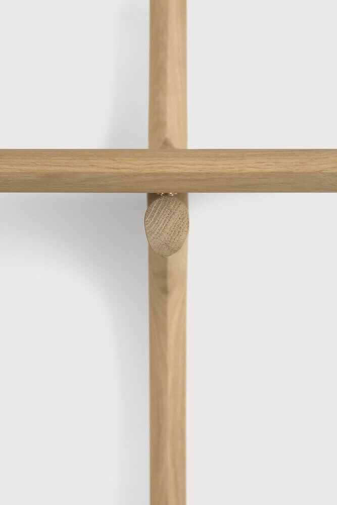 Ethnicraft Wandrek 'PI' Geolied Eikenhout, Met 2 planken, kleur Naturel