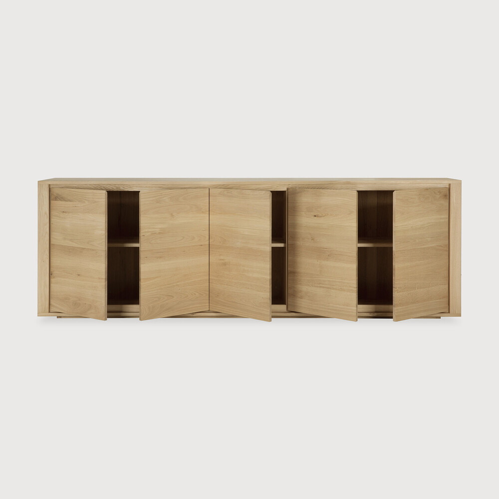 Ethnicraft Dressoir 'Shadow' Geolied Eikenhout, 250cm