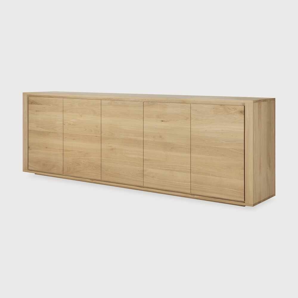 Ethnicraft Dressoir 'Shadow' Geolied Eikenhout, 250cm