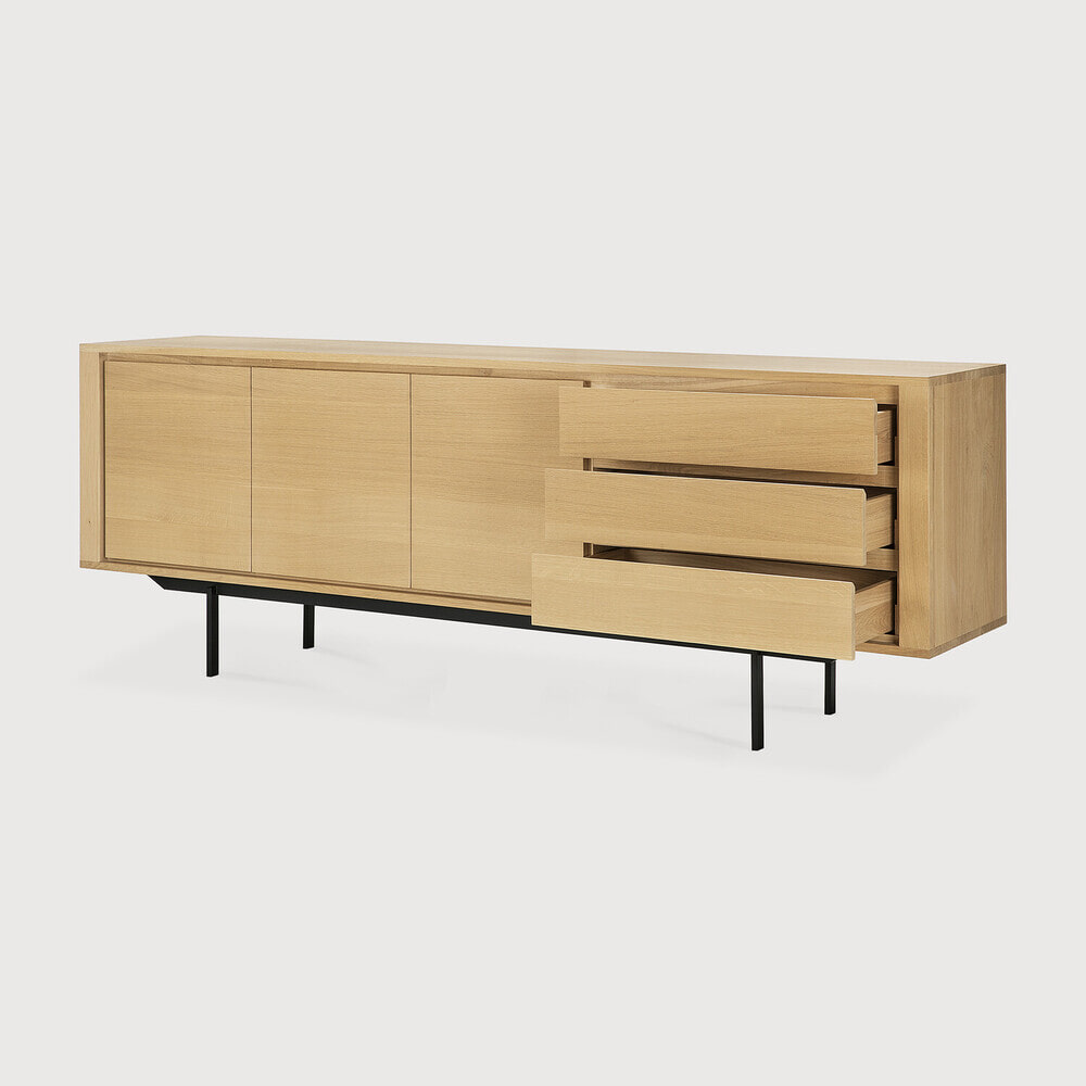 Ethnicraft Dressoir 'Shadow' Geolied Eikenhout, 224cm
