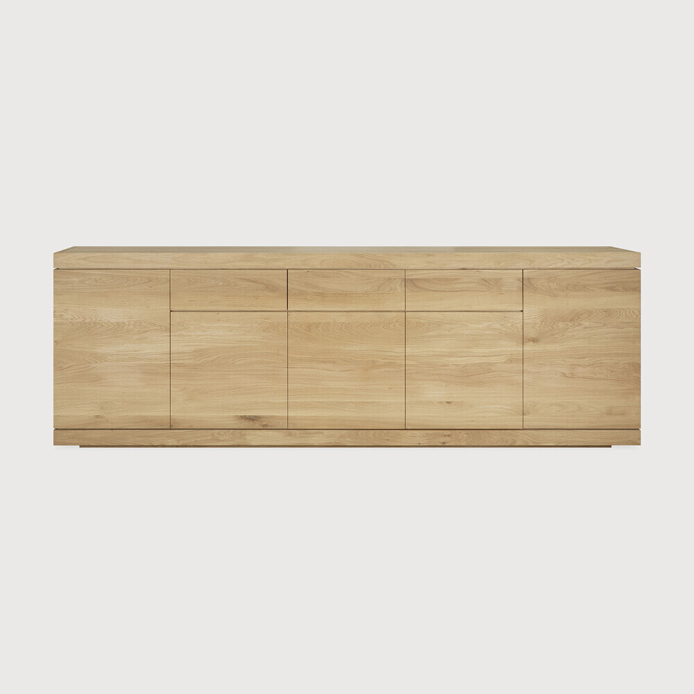 Ethnicraft Dressoir Burger Geolied Eikenhout, 250cm - Naturel