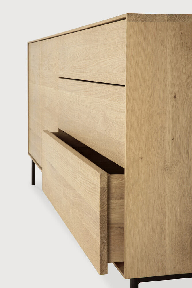 Ethnicraft Dressoir 'Whitebird' Gevernist Eikenhout, 180cm, kleur Naturel