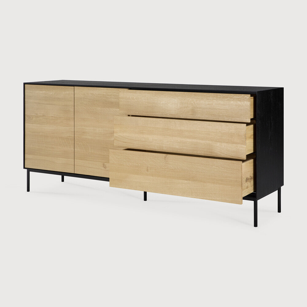 Ethnicraft Dressoir 'Blackbird' Gevernist Eikenhout, 180cm