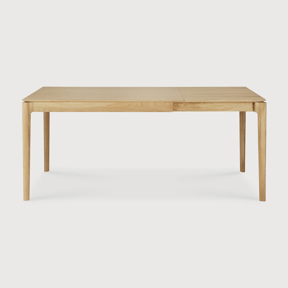 Ethnicraft Uitschuifbare Eettafel 'Bok' Geolied Eikenhout, 120/180 x 90cm