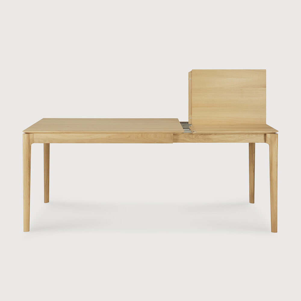 Ethnicraft Uitschuifbare Eettafel 'Bok' Geolied Eikenhout, 120/180 x 90cm