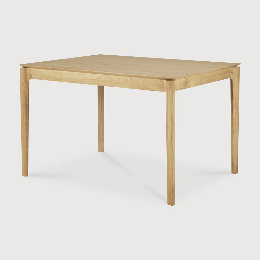 Ethnicraft Uitschuifbare Eettafel Bok Gevernist Eikenhout, 120/180 x 90cm - Naturel