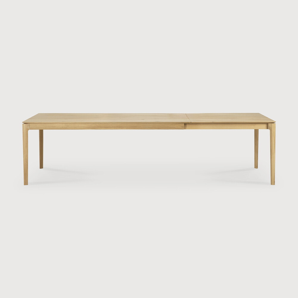 Ethnicraft Uitschuifbare Eettafel 'Bok' Geolied Eikenhout, 200/300 x 100cm