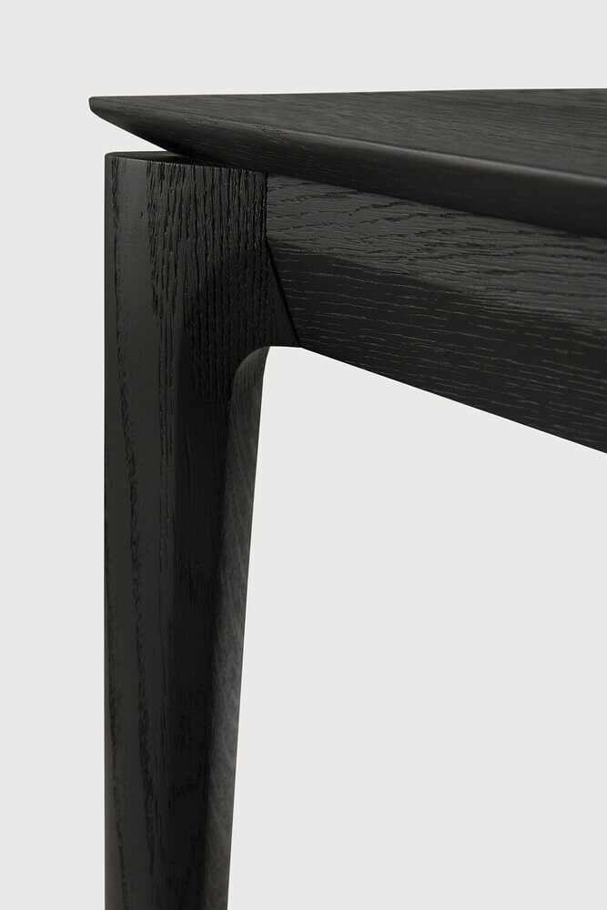 Ethnicraft Eettafel 'Bok' Gevernist Eikenhout, 240 x 100cm, kleur Zwart