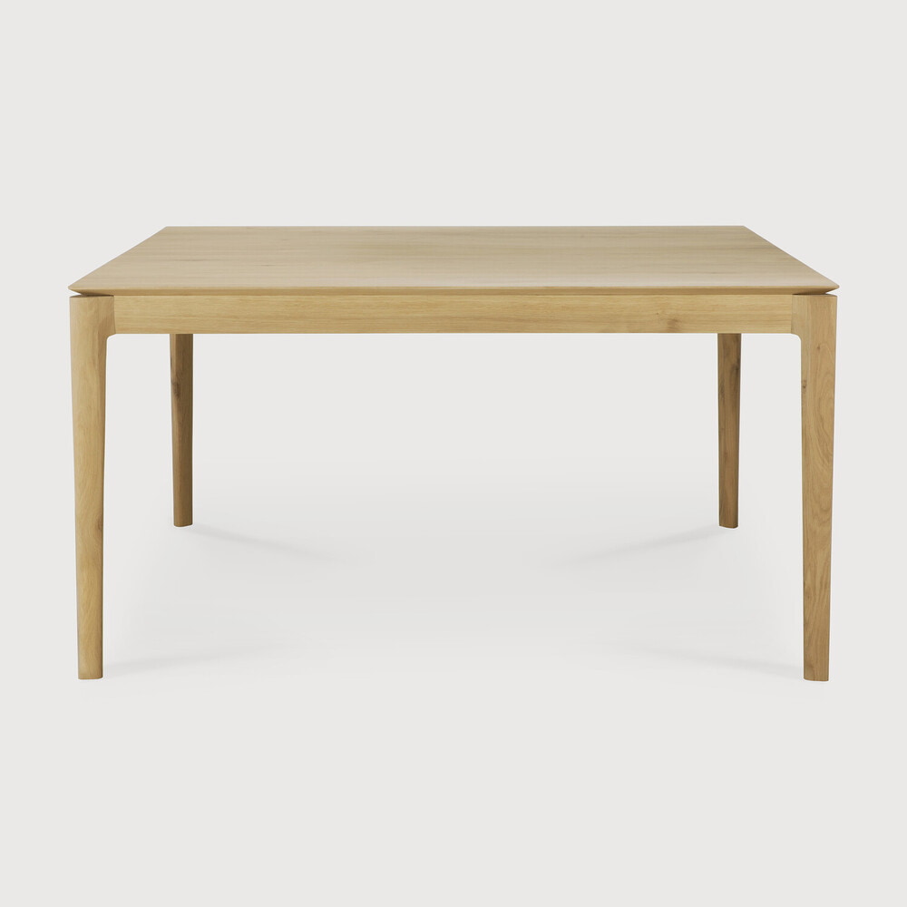 Ethnicraft Vierkante Eettafel 'Bok' Geolied Eikenhout, 145 x 145cm