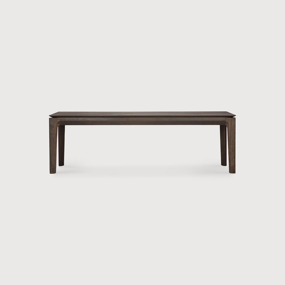 Ethnicraft Eetkamerbank 'Bok' Gevernist Eikenhout, 146cm, kleur Bruin