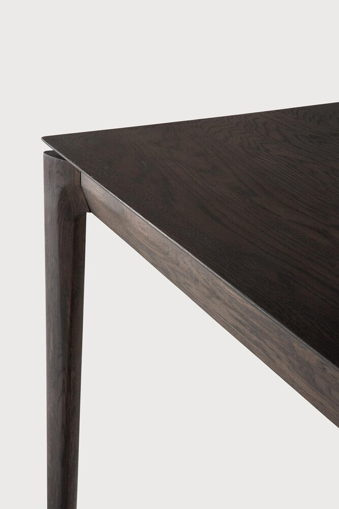 Ethnicraft Uitschuifbare Eettafel 'Bok' Gevernist Eikenhout, 160/240 x 90cm, kleur Bruin