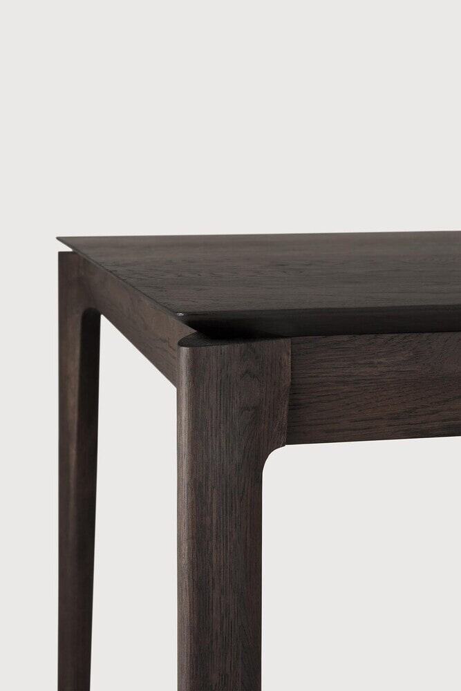 Ethnicraft Uitschuifbare Eettafel 'Bok' Gevernist Eikenhout, 160/240 x 90cm, kleur Bruin