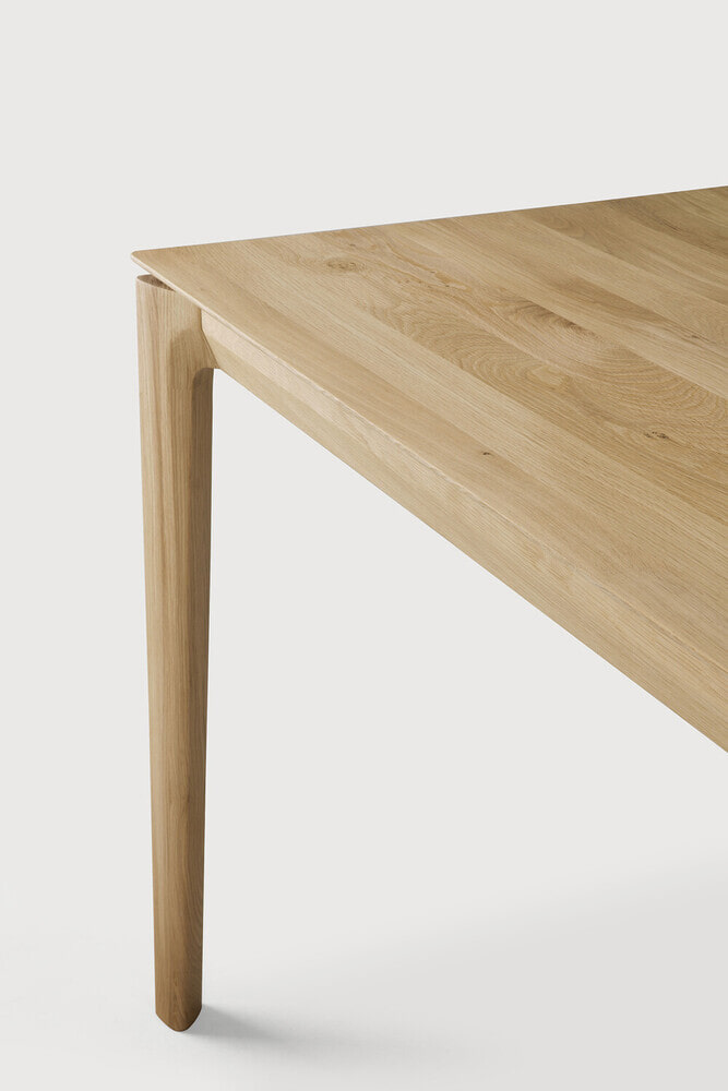 Ethnicraft Uitschuifbare Eettafel 'Bok' Geolied Eikenhout, 120/180 x 90cm