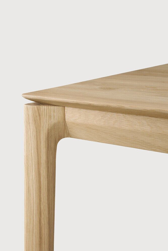 Ethnicraft Uitschuifbare Eettafel 'Bok' Geolied Eikenhout, 120/180 x 90cm