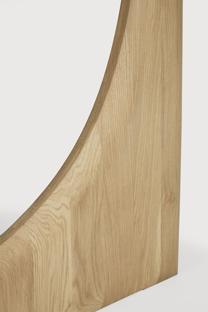 Ethnicraft Ronde Eettafel 'Geometric' Geolied Eikenhout, 150cm, kleur Naturel