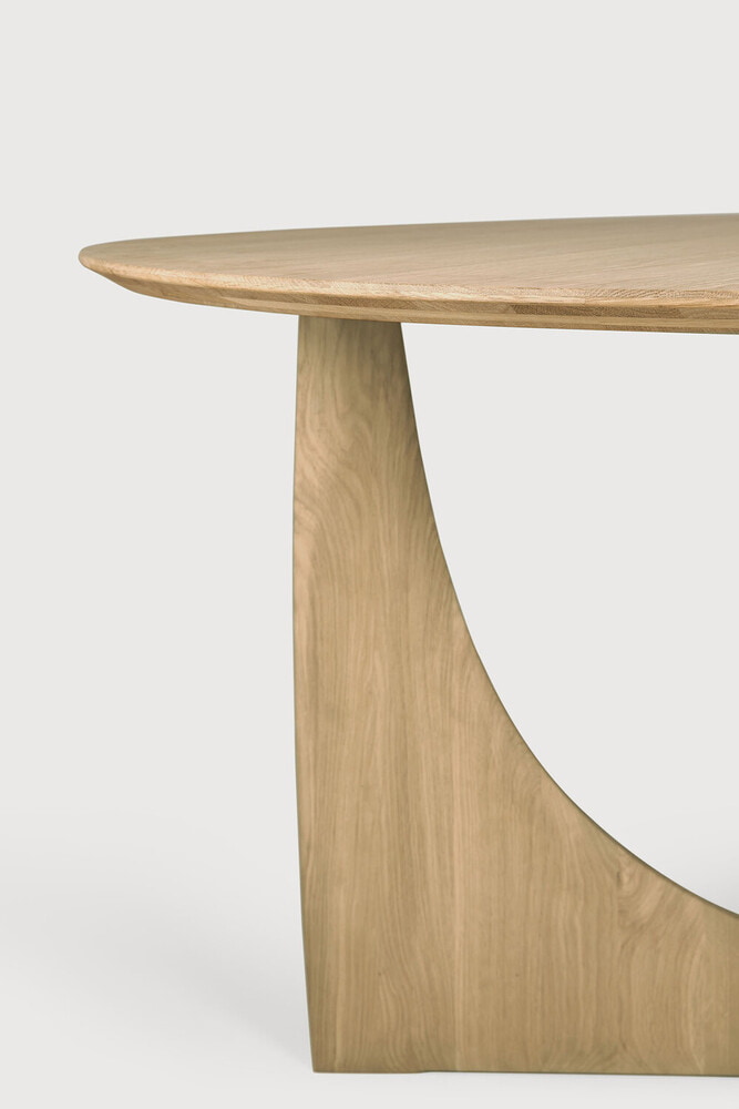 Ethnicraft Ronde Eettafel 'Geometric' Geolied Eikenhout, 150cm, kleur Naturel