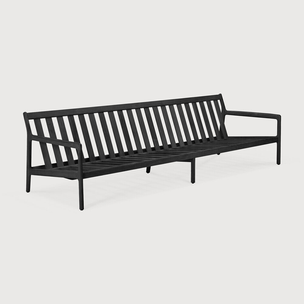 Ethnicraft 3-zits Tuinbank 'Jack' Teakhout, kleur Zwart