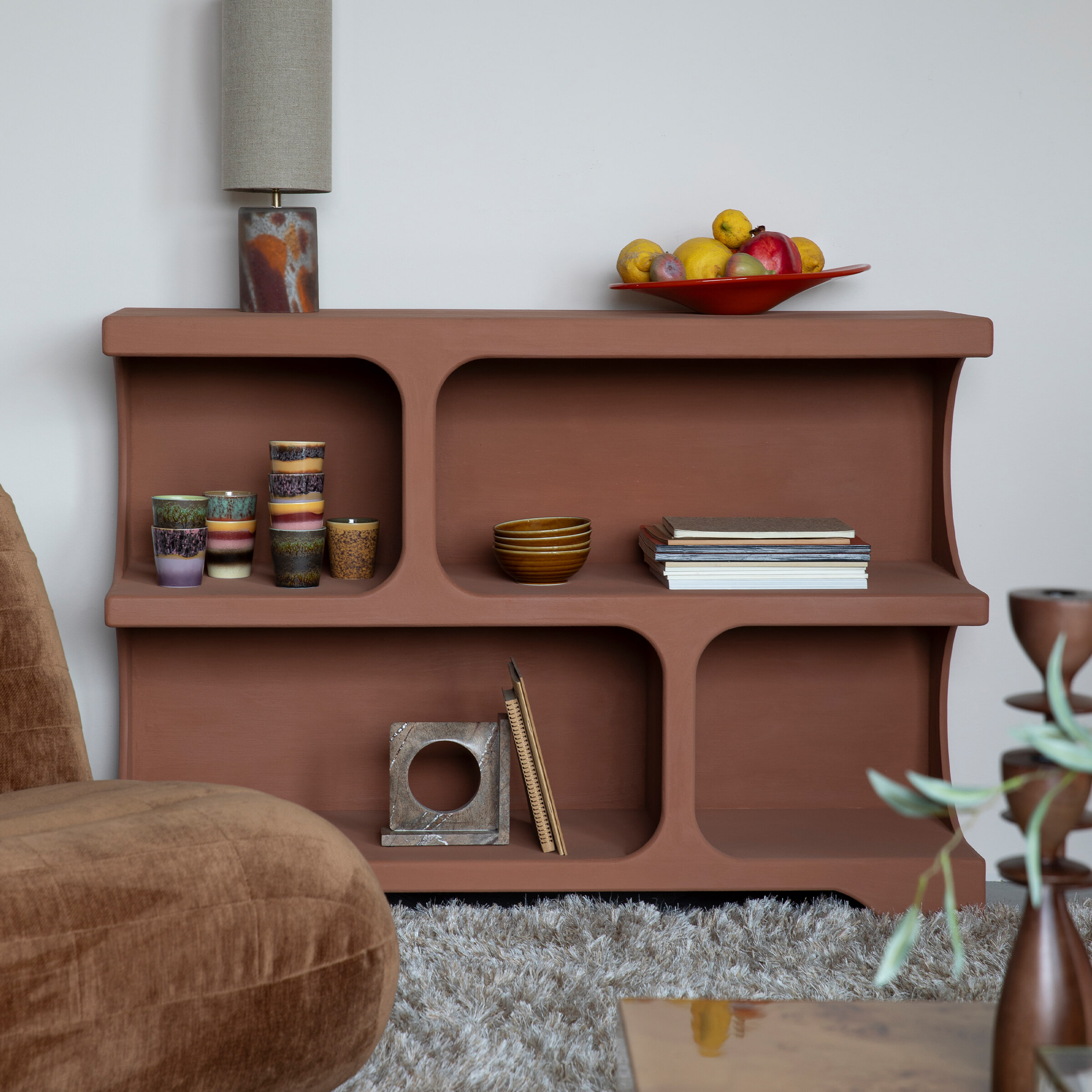 Dutchbone Wandrek 'Dundee' 85 x 120cm, kleur Terra