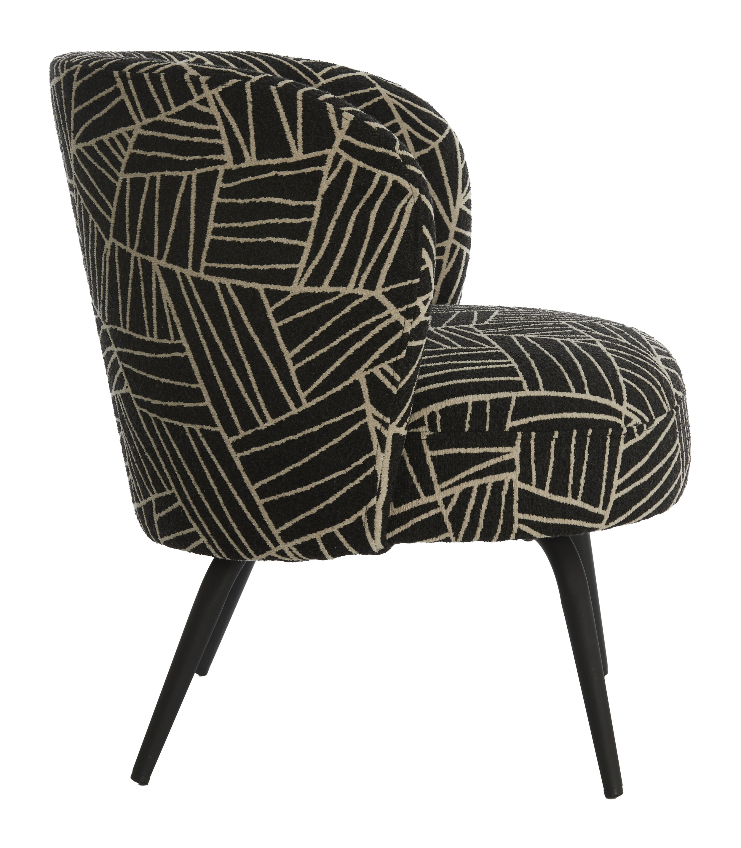Light & Living Fauteuil 'Dieyda' kleur Zwart/Wit