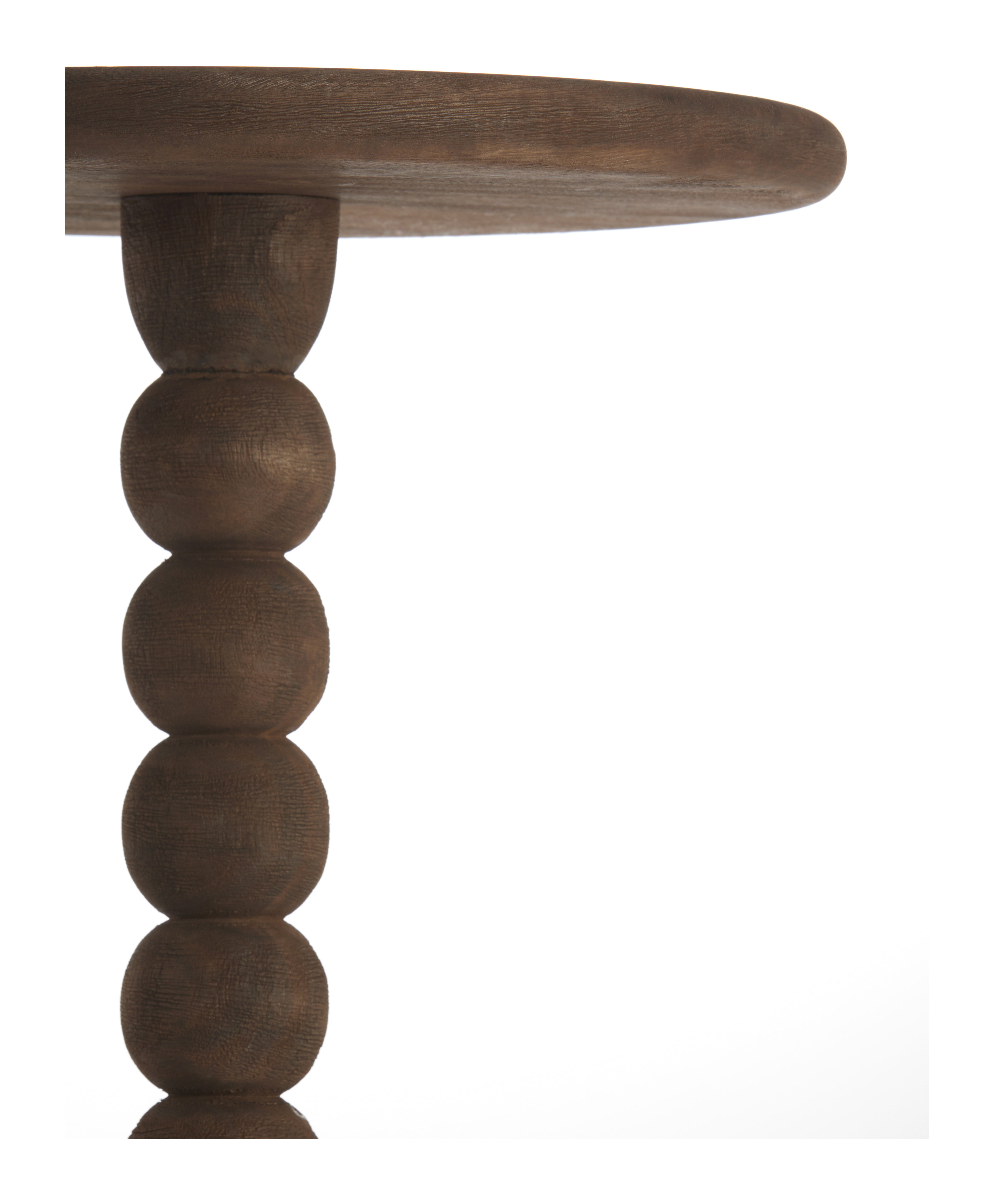 Light & Living Ronde Bijzettafel 'Veglio' Mangohout, kleur Donkerbruin