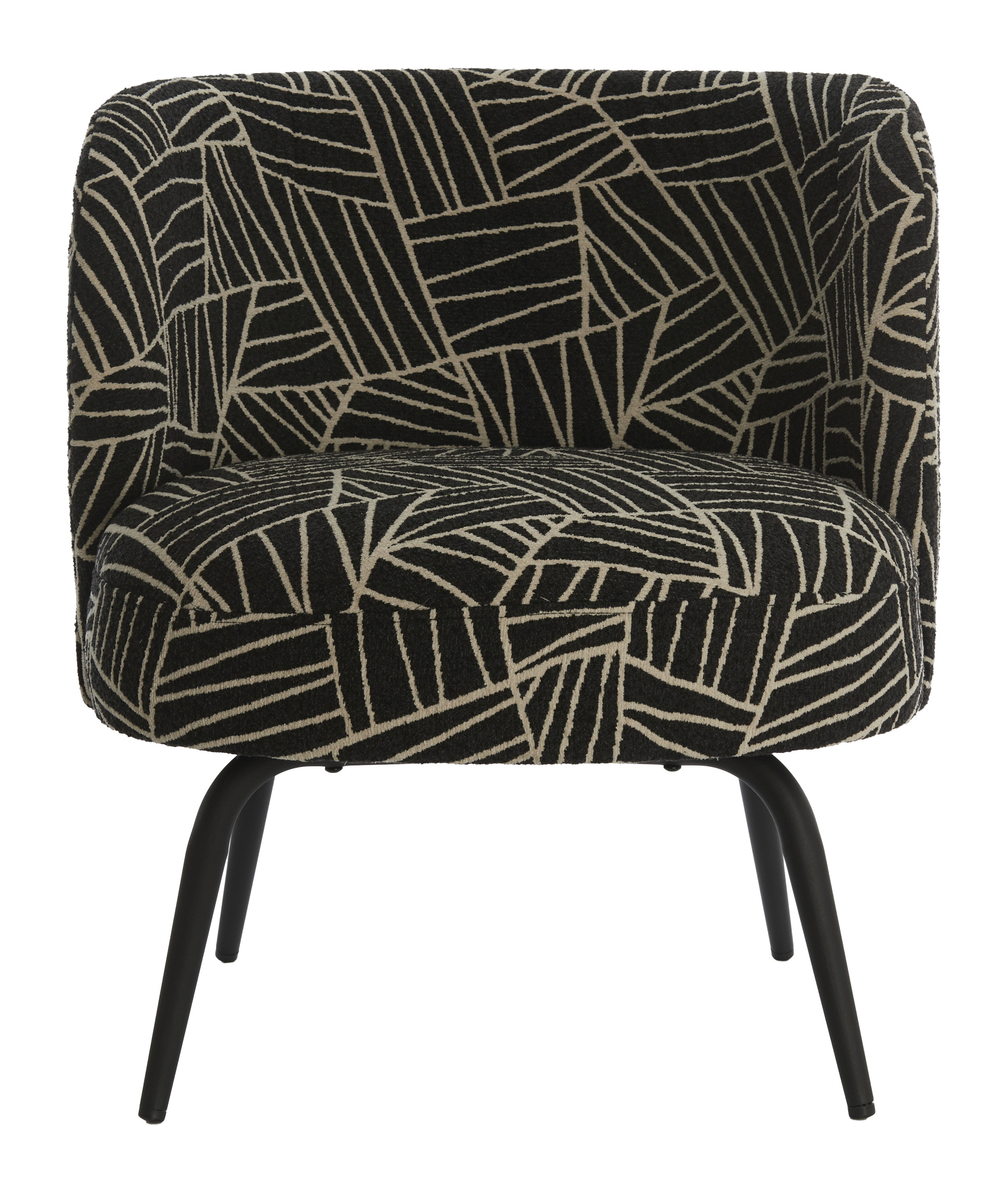 Light & Living Fauteuil 'Dieyda' kleur Zwart/Wit