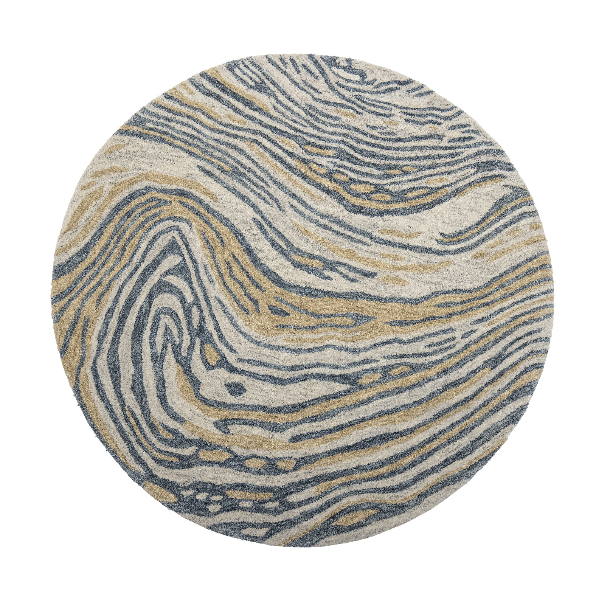 Bloomingville Vloerkleed Tiger, 120cm - Bruin - Rond
