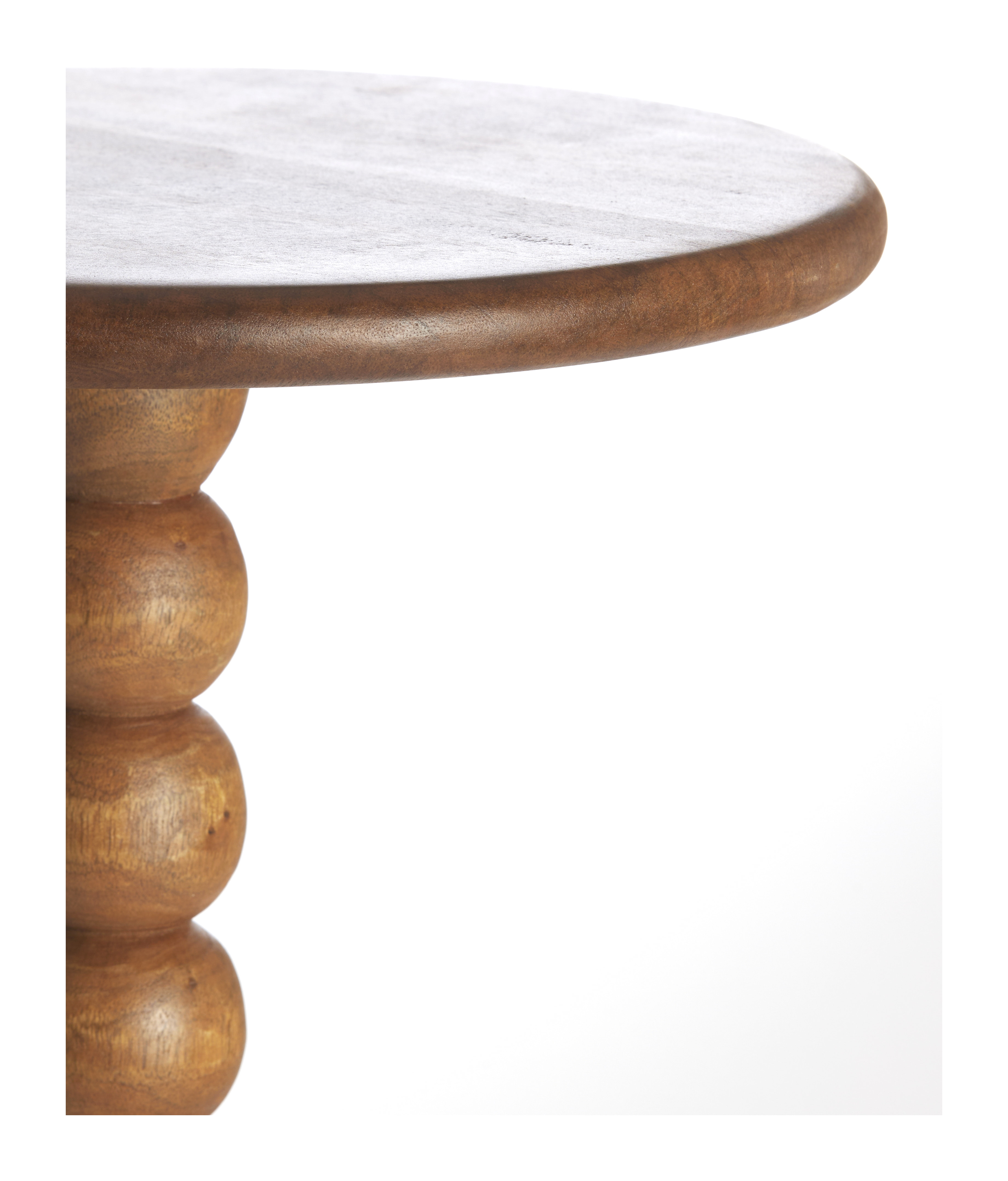 Light & Living Ronde Bijzettafel 'Veglio' Mangohout, kleur Bruin